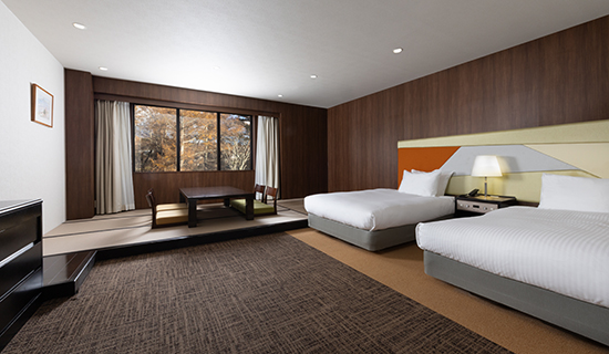 Standard Twin (Japanese-Western Style Room) Mountain View